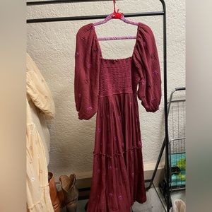 free people dahlia embroidered maxi dress